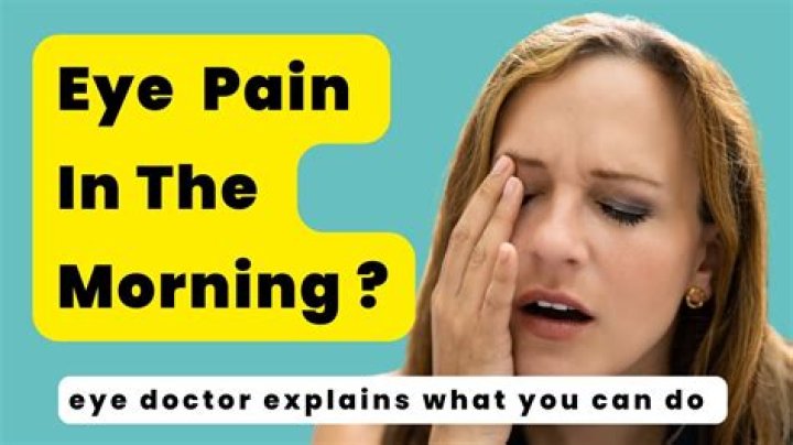 What does it mean when my eyes hurt when I look around?