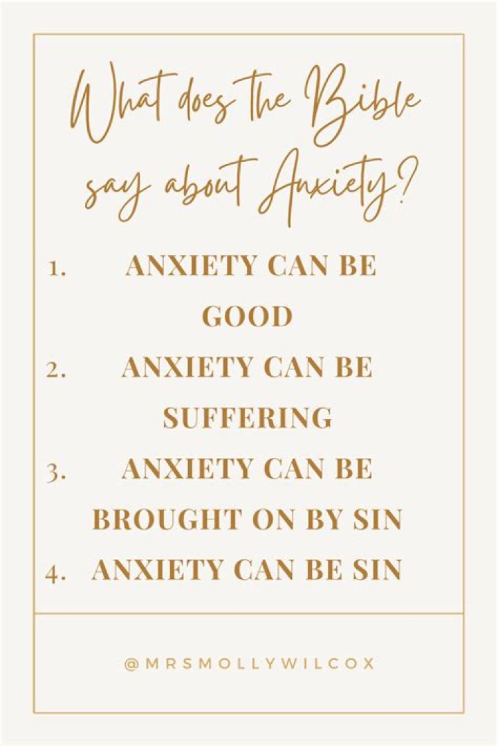 What does the Bible say about anxiety?