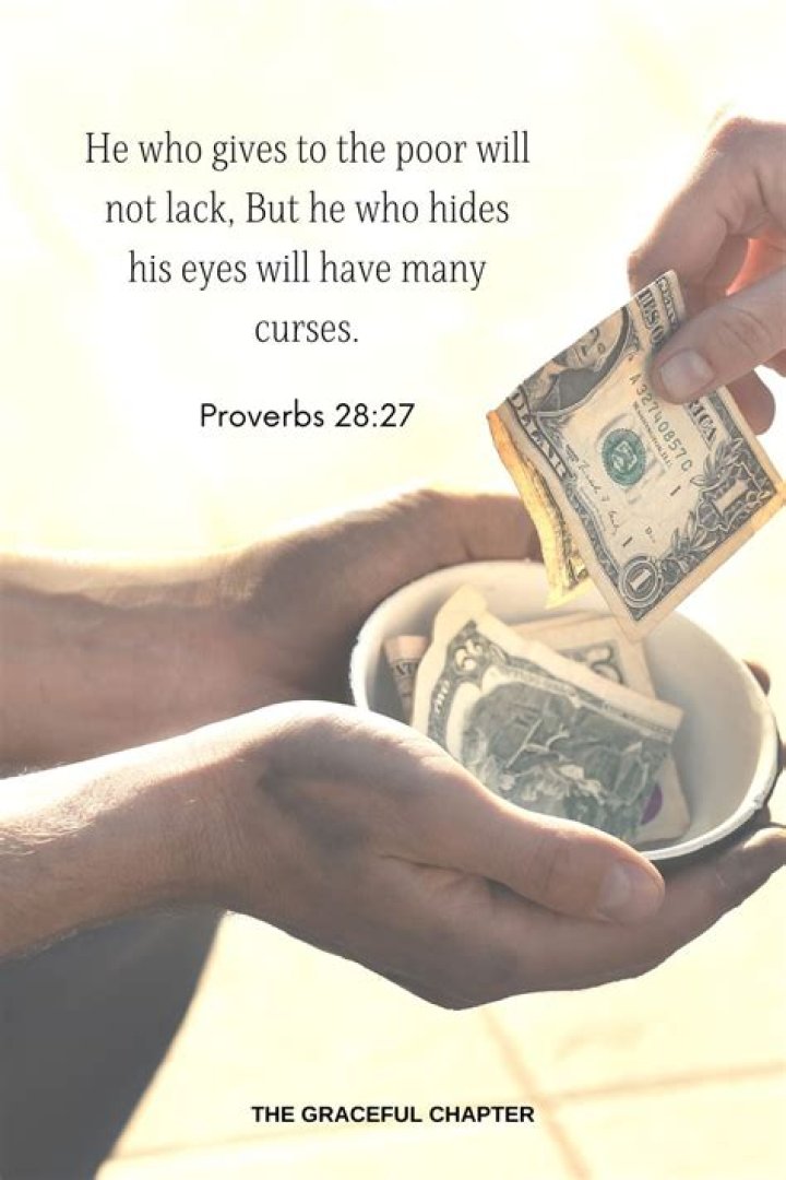 What does the Bible say about giving money to the poor?