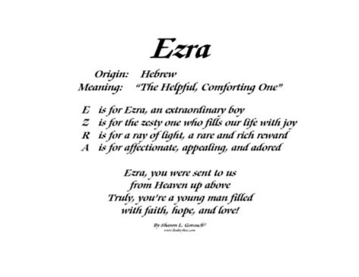 What does the name Ezra mean?