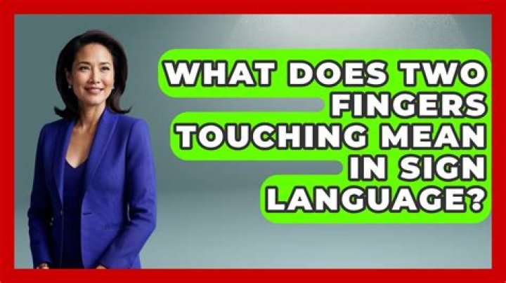 What does two fingers mean in Korean?