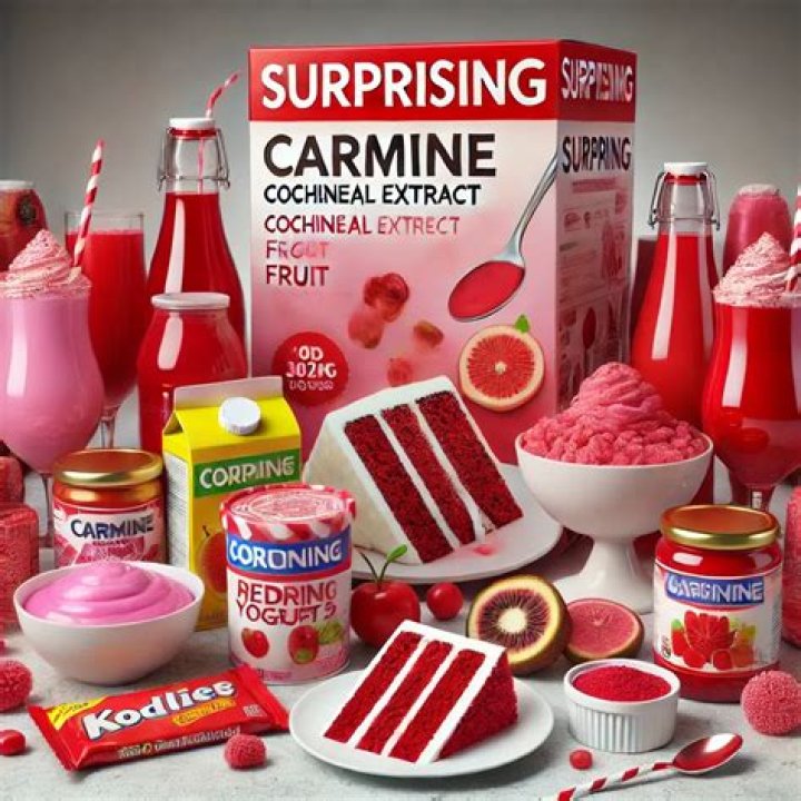 What food products contain carmine?