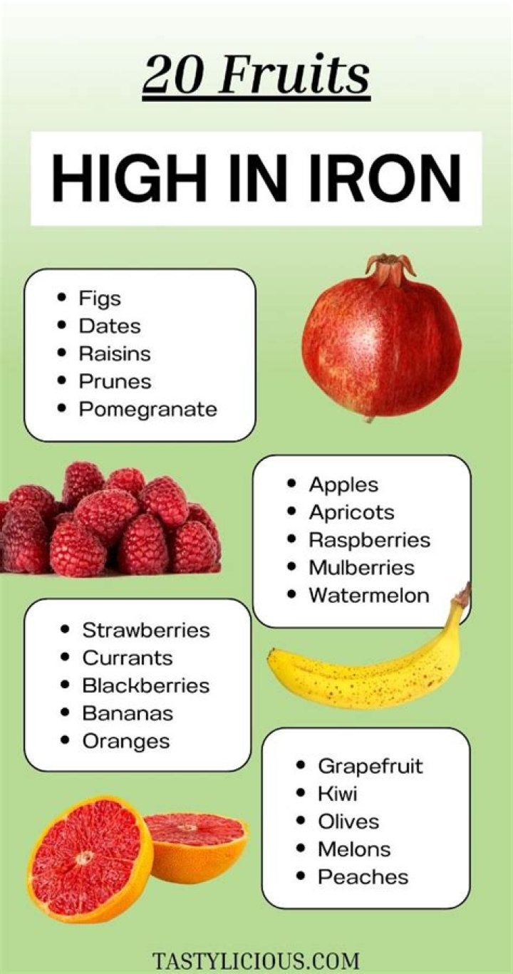 What fresh fruit is high in iron?