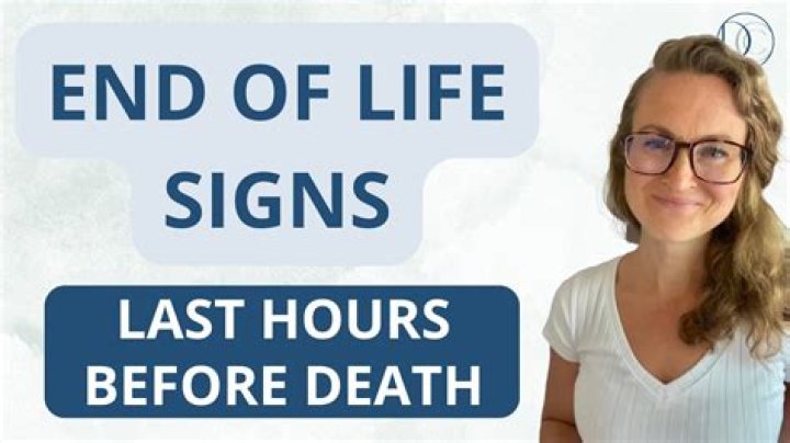 What happens an hour before death?