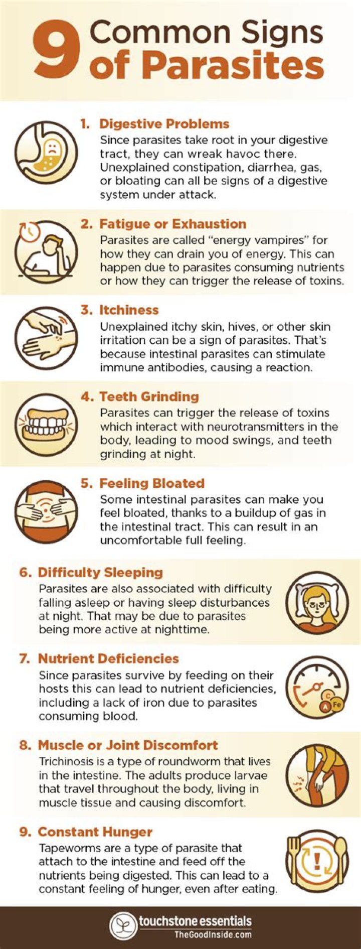 What happens when parasites leave your body?