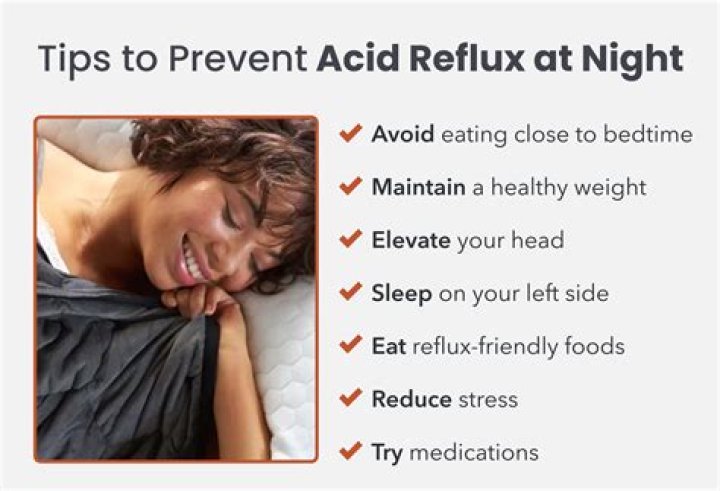 What helps acid reflux at night?