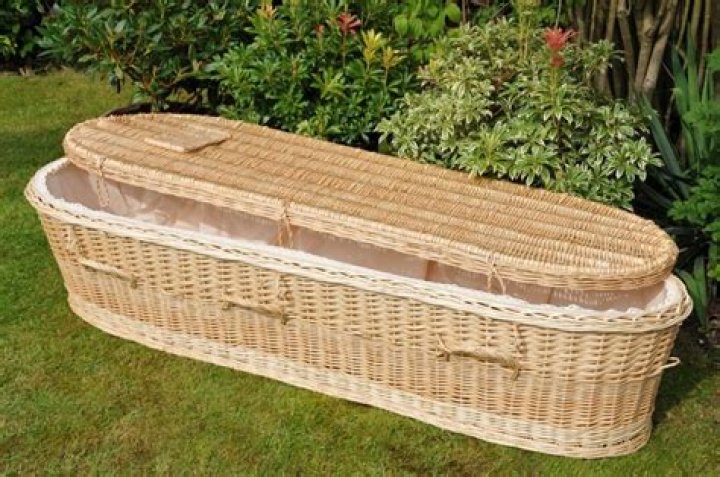What is a wicker coffin?