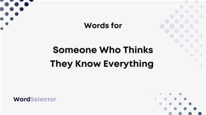 What is a word for someone who thinks they are better than everyone?