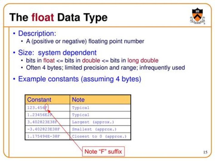 What is float data type?