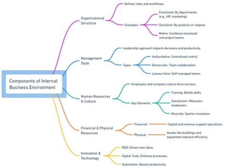 What is internal environment of a business?