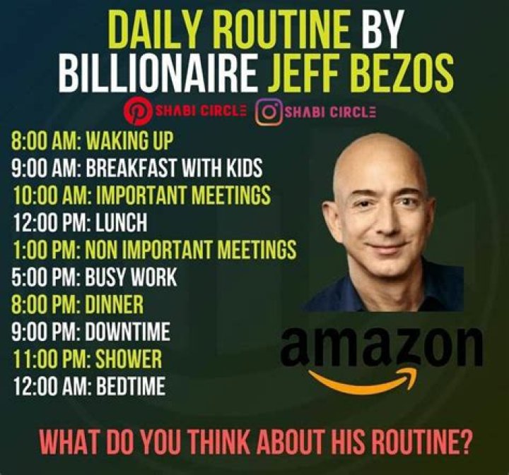 What is Jeff Bezos daily routine?