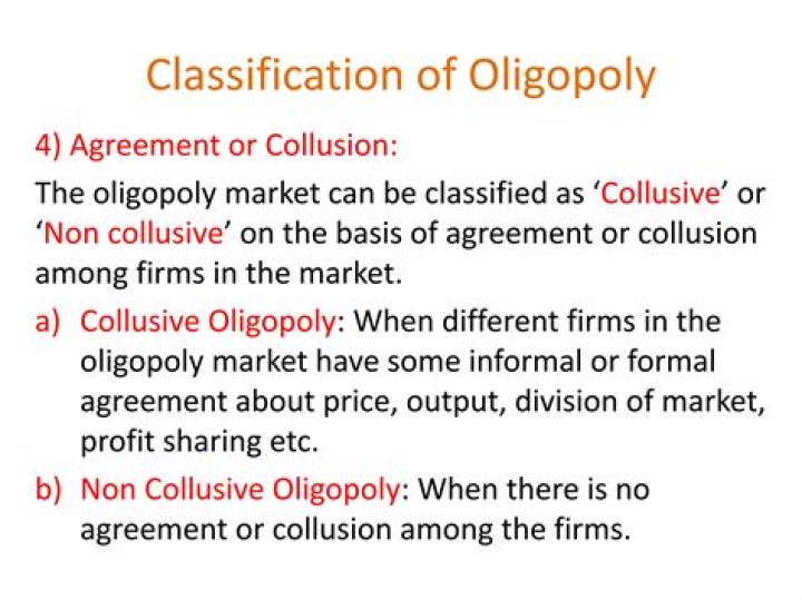 What is non collusive oligopoly?