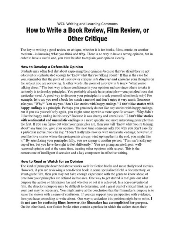 What is review or critique?