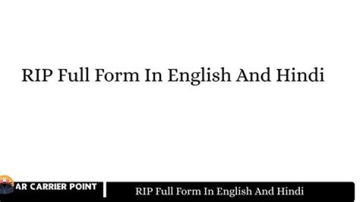 What is Rip full form?