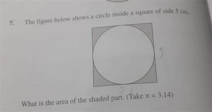 What is the area of the shaded part?