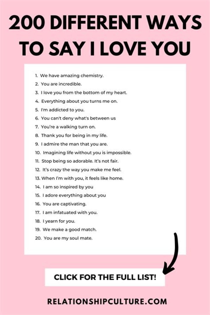 What is the best way to say I love you without saying it?