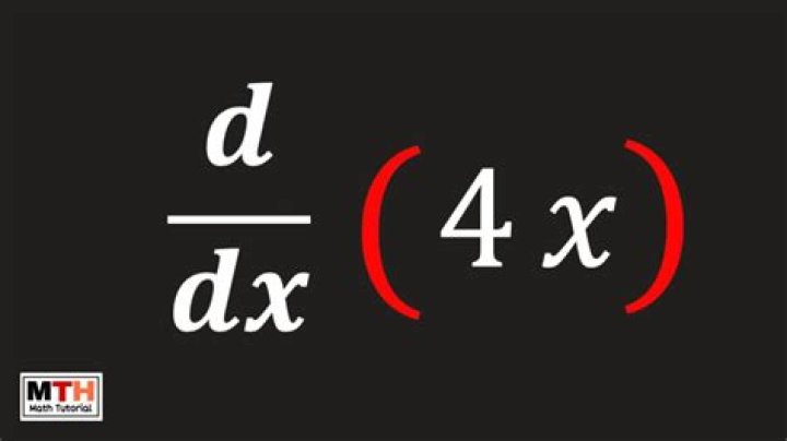 What is the derivative of 4x?