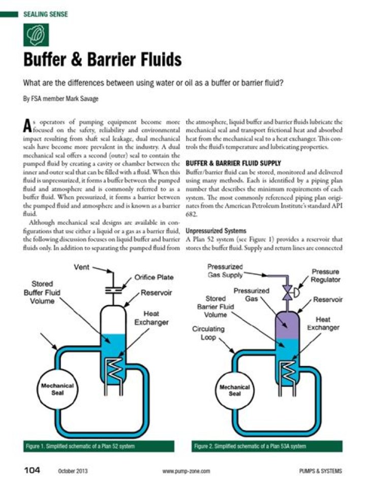 What is the difference between barrier fluid and buffer fluid?