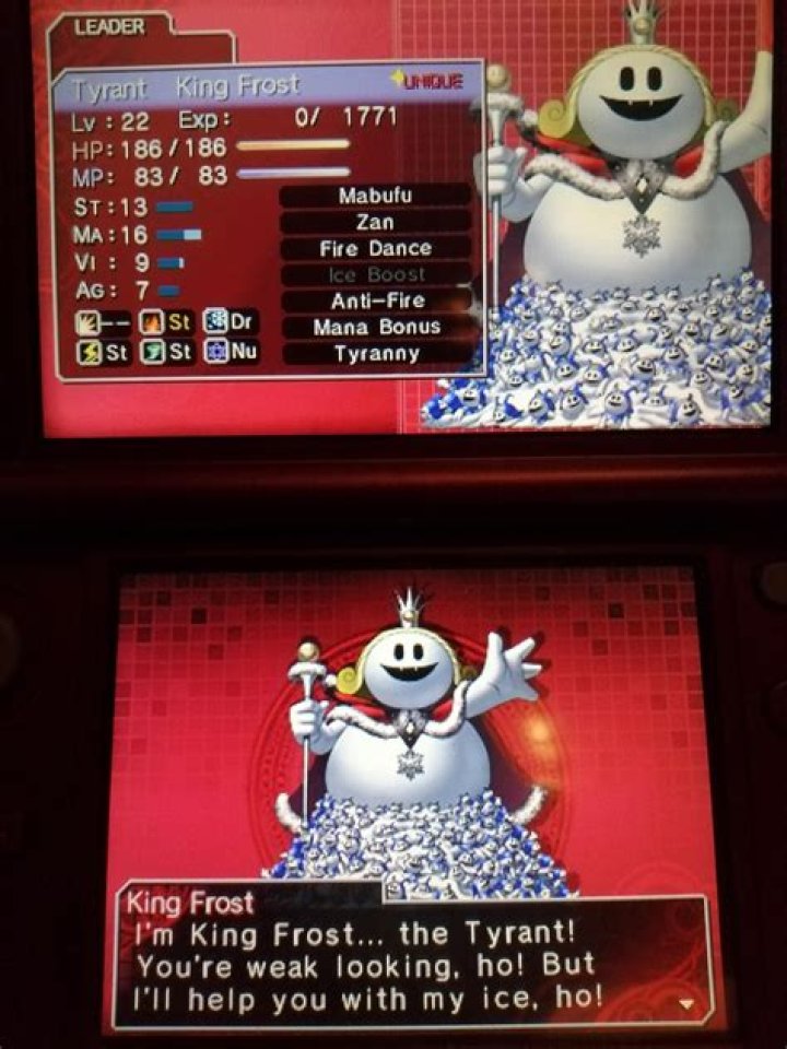 What is the King Frost weakness?