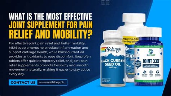 What is the most effective joint supplement?