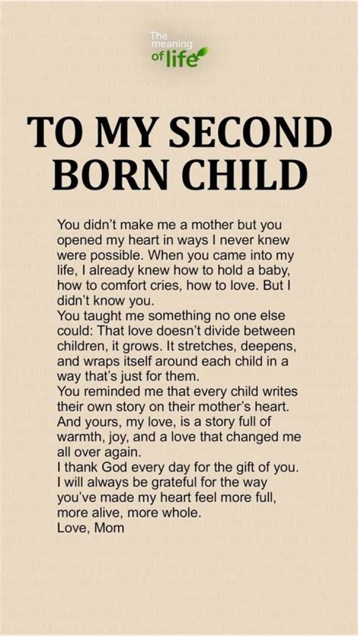 What is the second born child like?