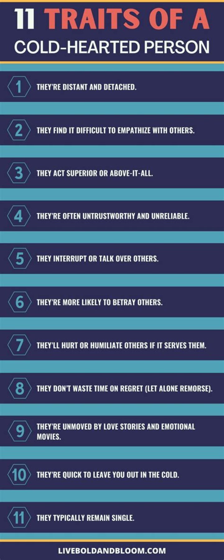 What makes a person cold hearted?