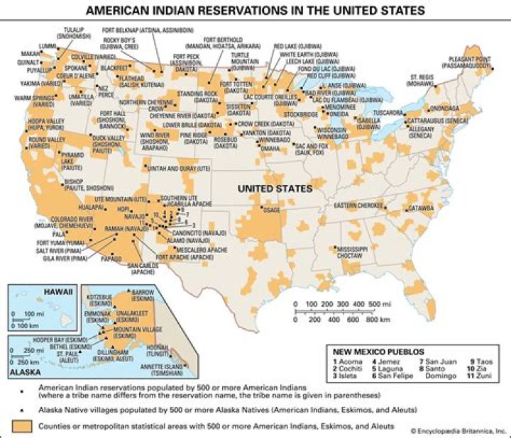 What percent of US land is Indian reservation?