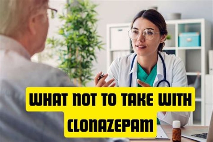 What should you not take with clonazepam?