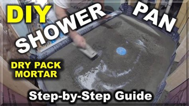 What type of mortar should I use for a shower pan?