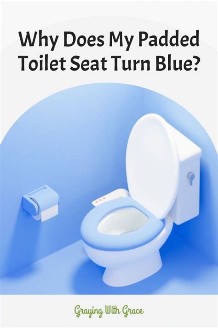 What would make a toilet seat turn blue?