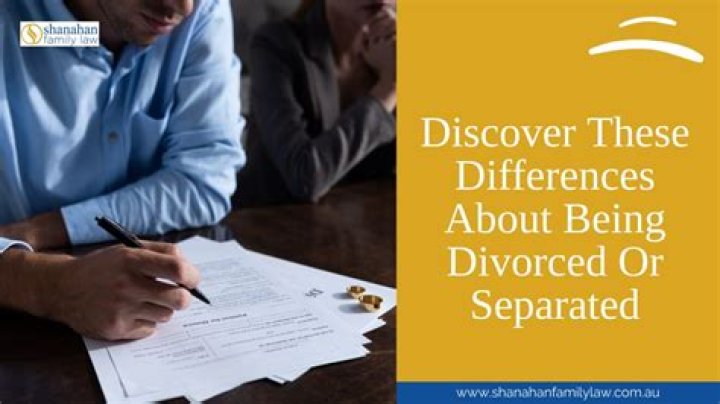What's the difference between separated and legally separated?