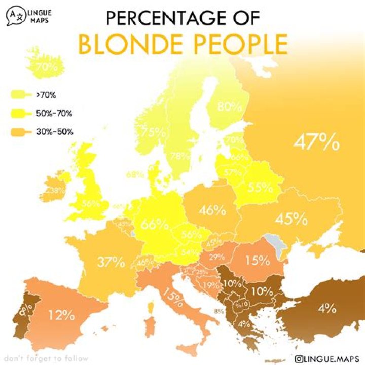 Where are the most blondes in the world?