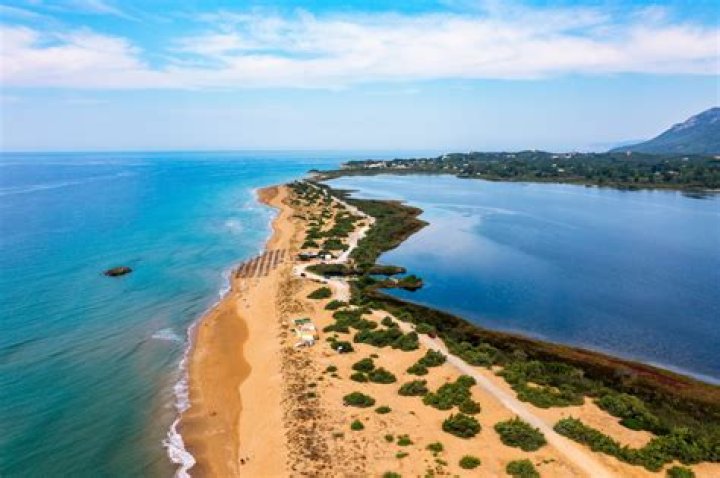 Where is issos Beach Corfu?