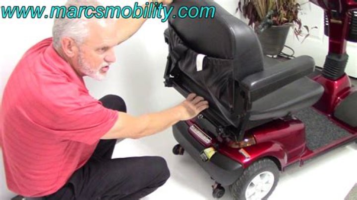 Where is the reset button on a mobility scooter?