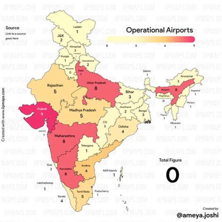 Which Indian state has no airport?