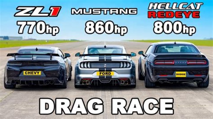 Which is faster Mustang or Hellcat?