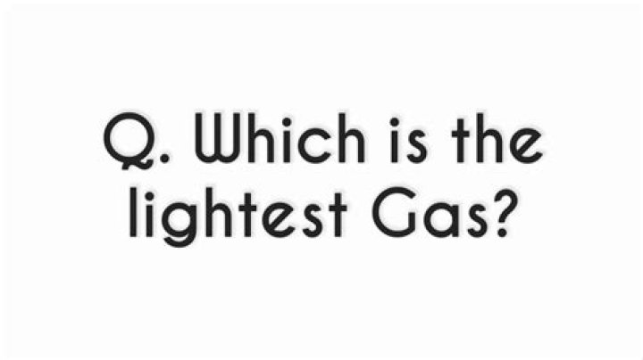 Which is the lightest gas?
