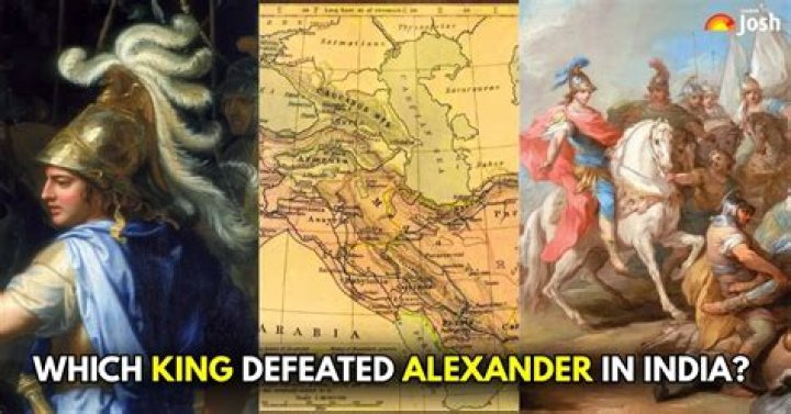 Which King defeated Alexander in India?