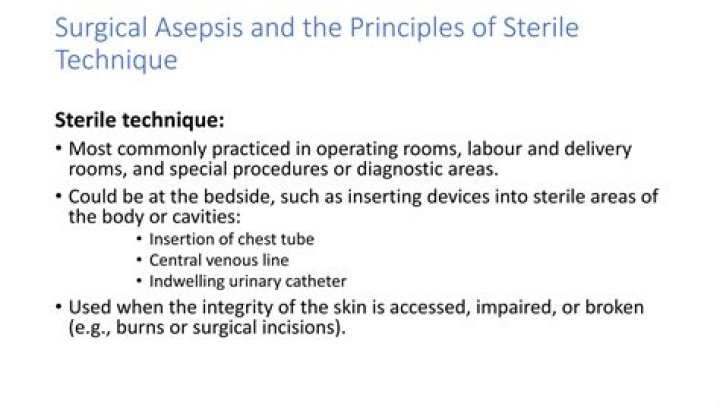 Which of the following is a principle of sterile technique?