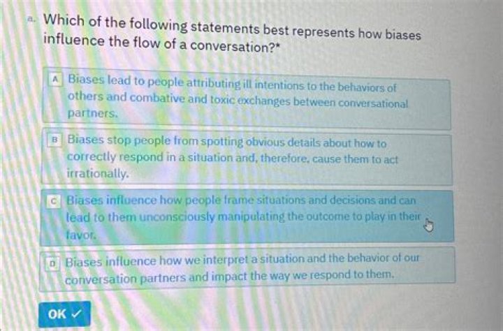 Which of the following is the best way to listen to someone?