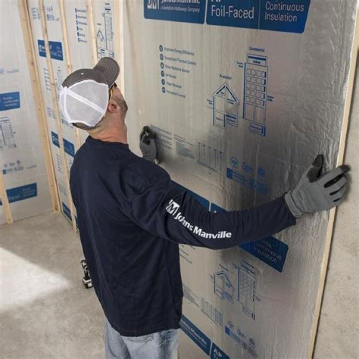 Which side of foam board insulation faces out?