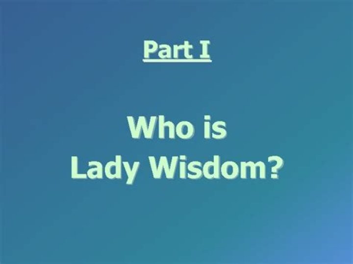 Who is Lady Wisdom?