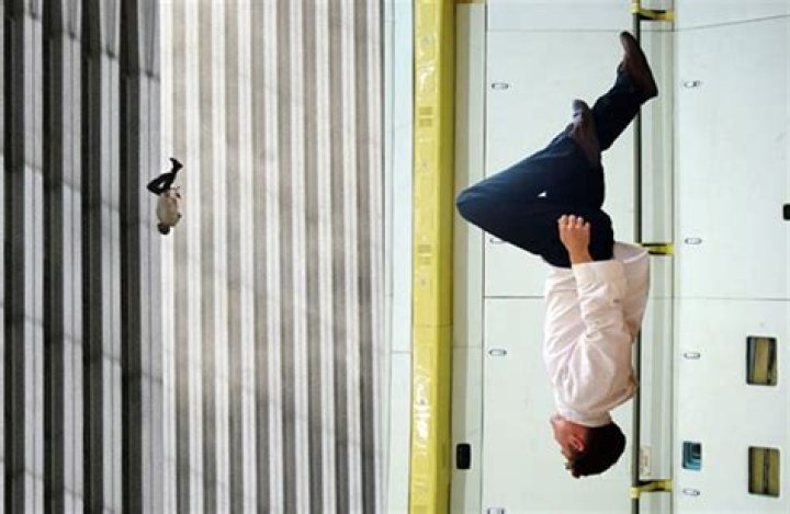 Who is the falling man's name?