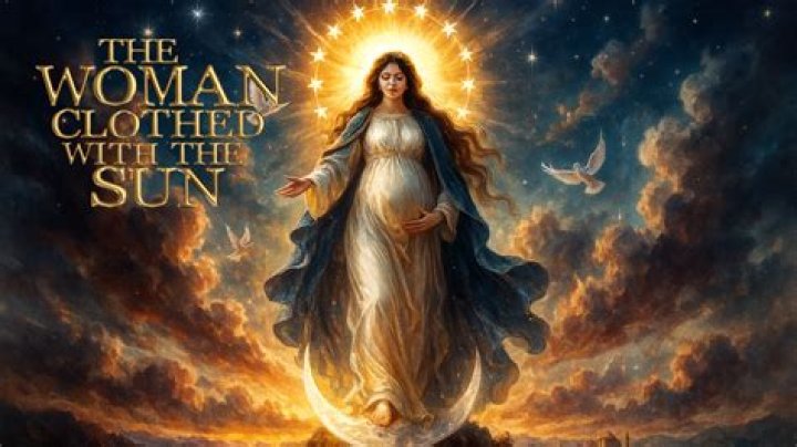 Who is the woman clothed with the sun and the moon under her feet?