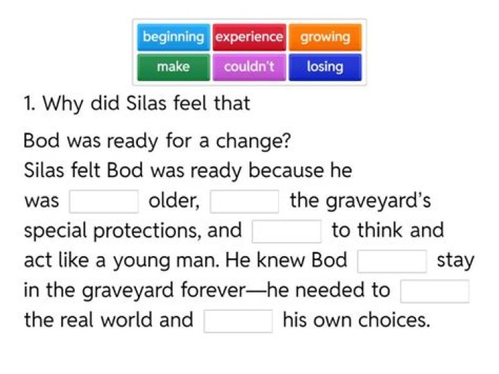 Why did Silas feel that Bod was ready for a change?