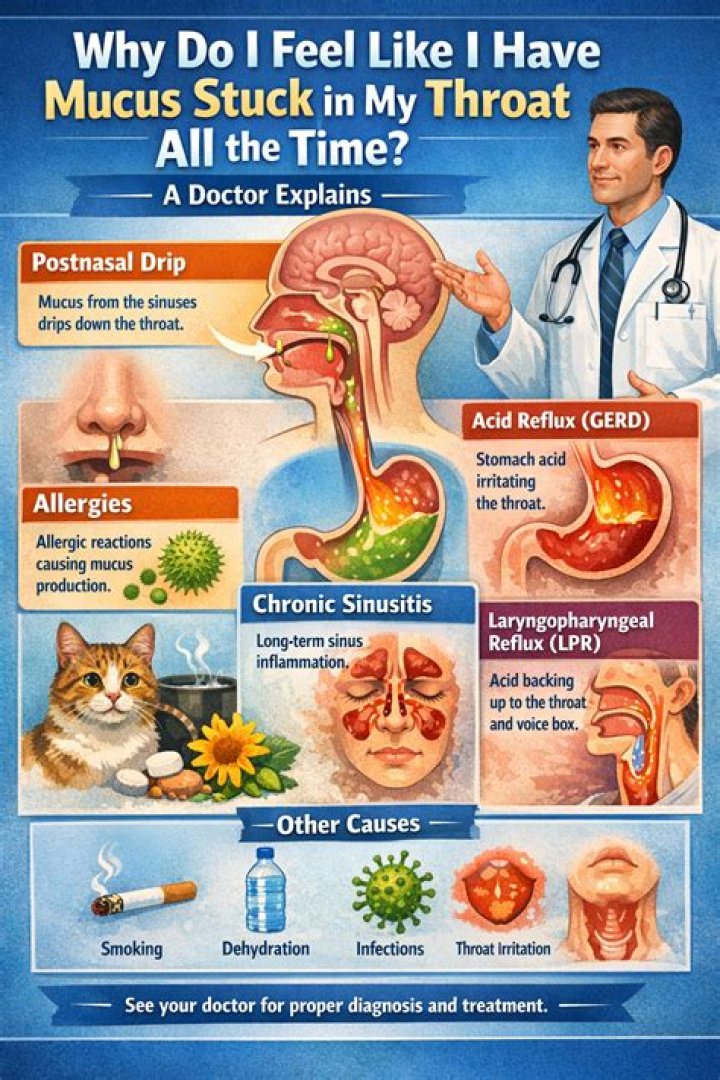 Why do I feel like I have mucus stuck in my throat?