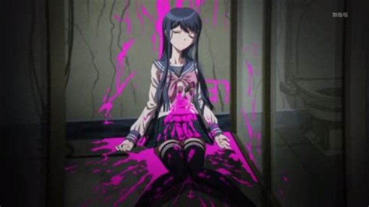 Why does Danganronpa have pink blood?
