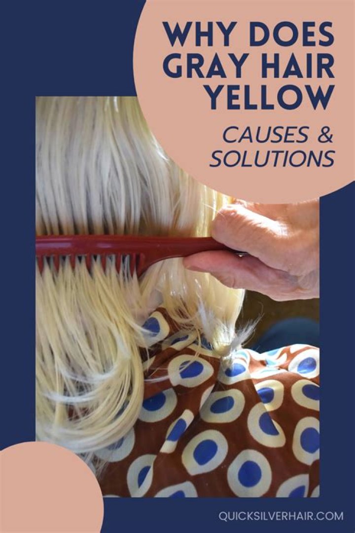 Why does GREY hair go yellow?