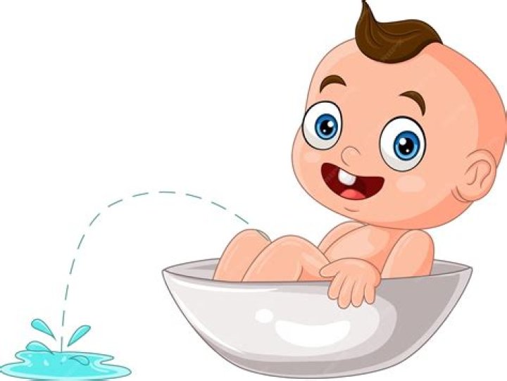 Why does my baby boy pee up his back?