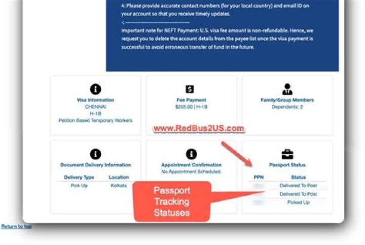 Will passport status say mailed?